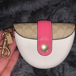 Leather/Canvas Coach Bag Charm